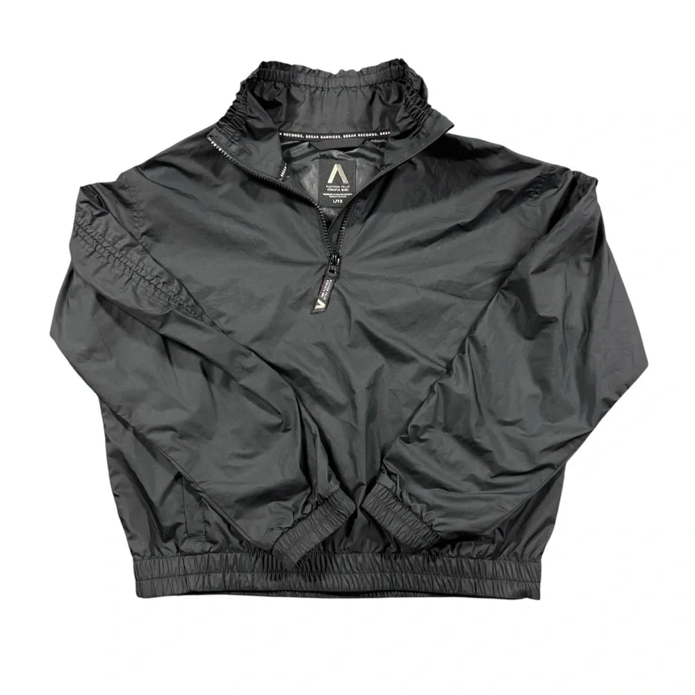 Athleta Girl Allison Felix Black Windbreaker Jacket Youth L 12